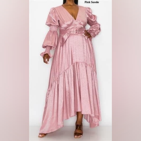 Women's Pink Maxi Dress - Picture 1 of 1